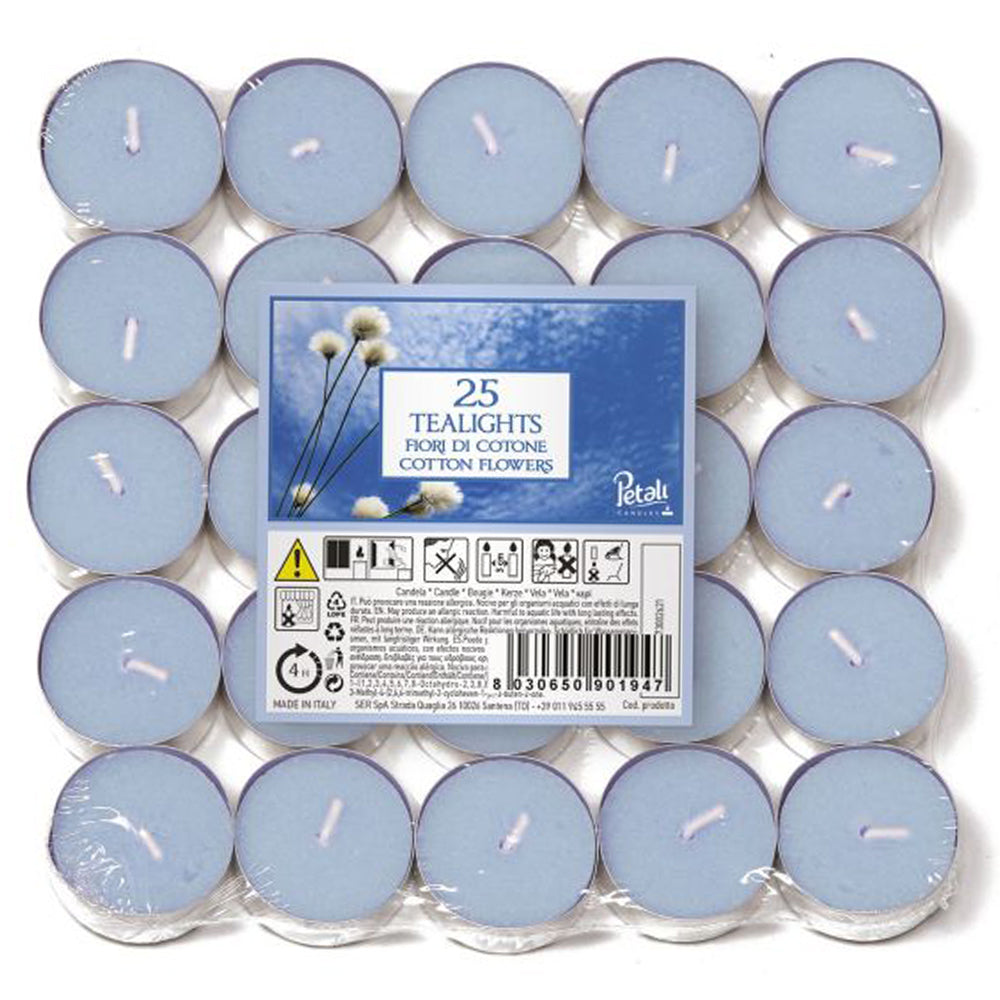 Vela Tealight Aromático Pack.25 Flor Algodão 4h