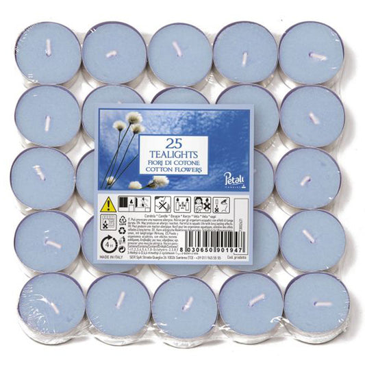 Vela Tealight Aromático Pack.25 Flor Algodão 4h