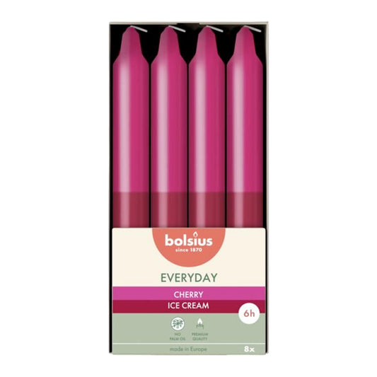 Vela Cónica 180x21.3mm Pack.8 Gel. Cereja 6h