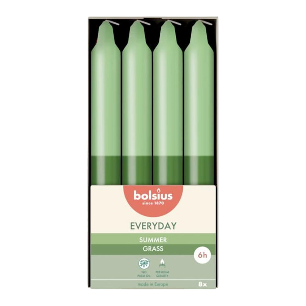 Vela Cónica 180x21.3mm Pack.8 Erva de Verão 6h