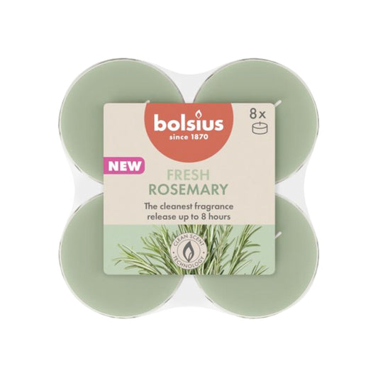 Vela Maxi Tealight Aromático Pack.8 Alecrim Fresco 8h