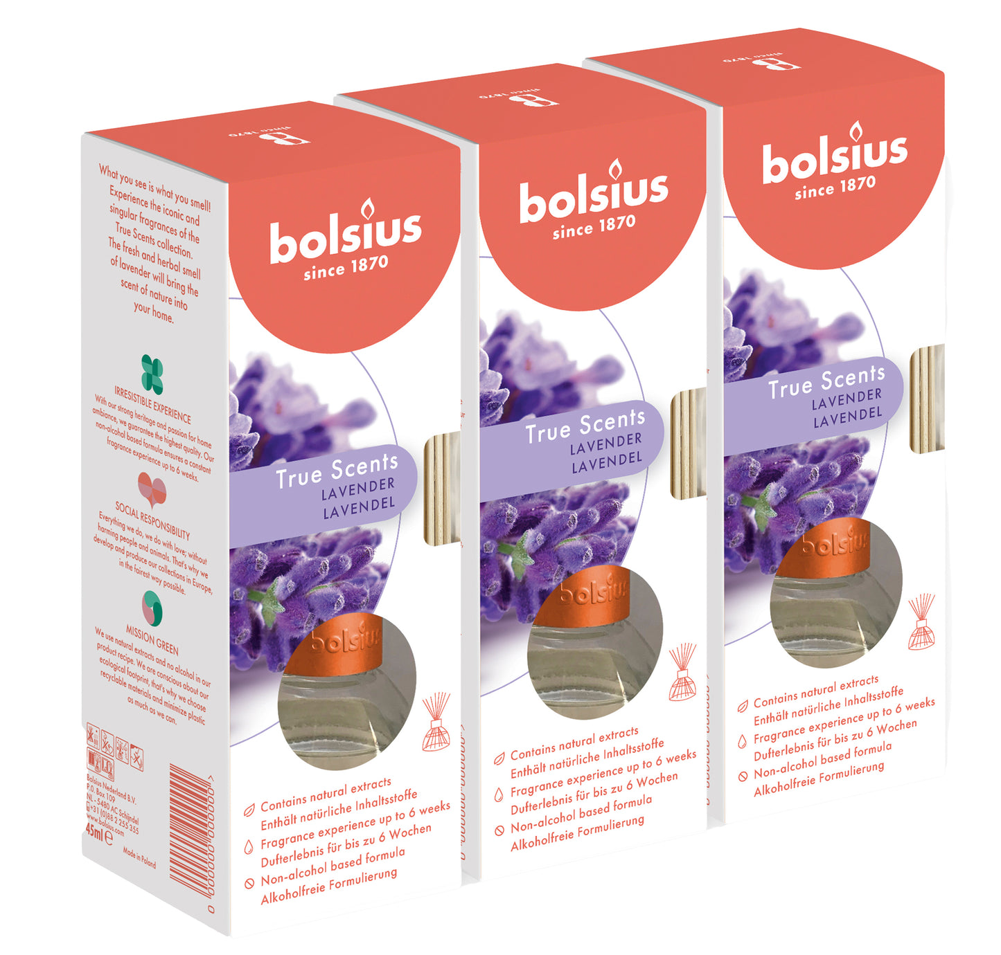Difusor Aromático 45ml Lavanda Pack.3  6 semanas