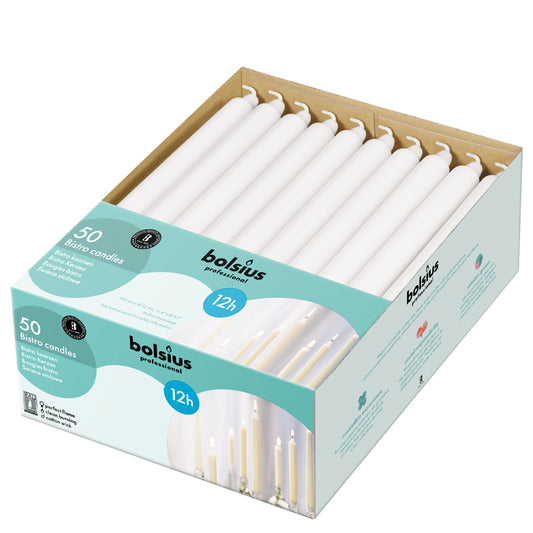 Velas Cónicas 290x22mm Branca Pack.50 / 12h