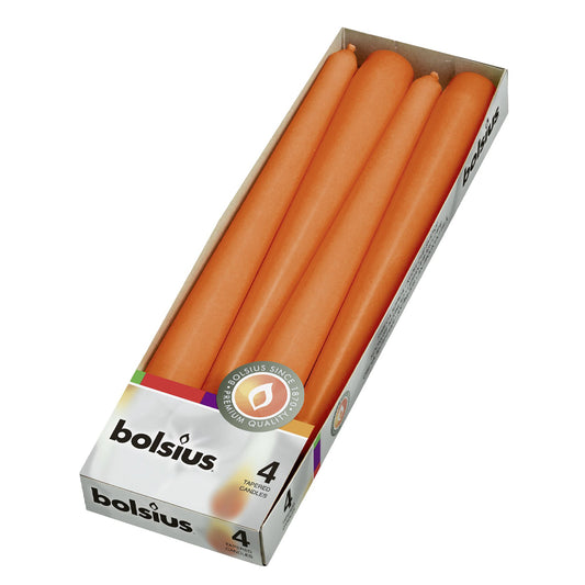 Vela Cónica 245x24mm Pack.4 Laranja 7,5h