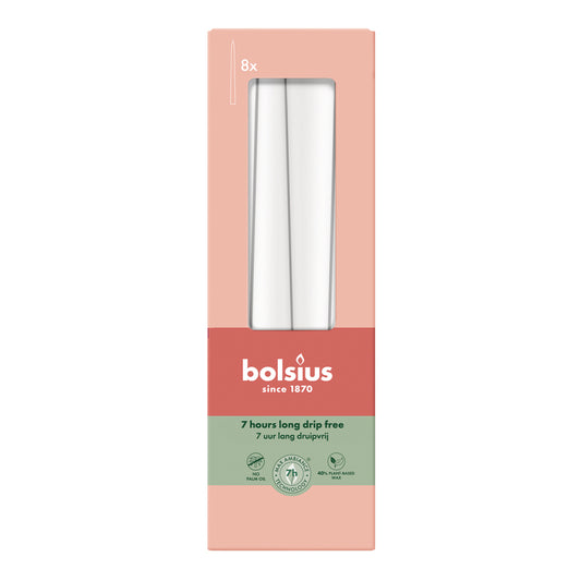 Vela Cónica Essentials 245x24mm Pack.8 Branca 7h