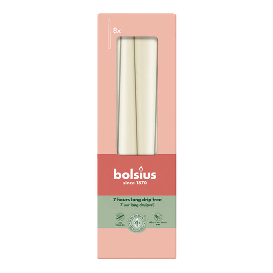 Vela Cónica Essentials 245x24mm Pack.8 Pérola Suave 7h