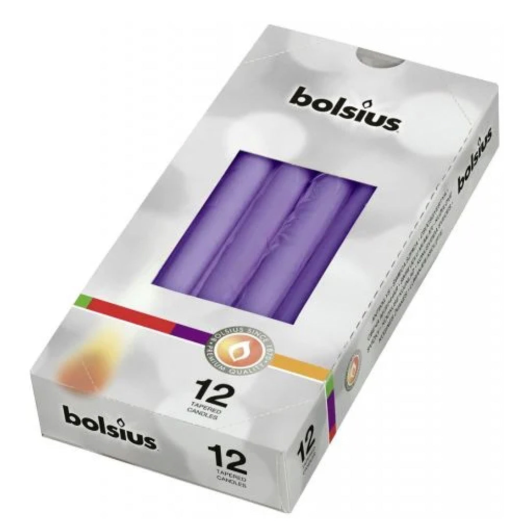 Vela Cónica 245x24mm Pack.12 Violeta 7,5h