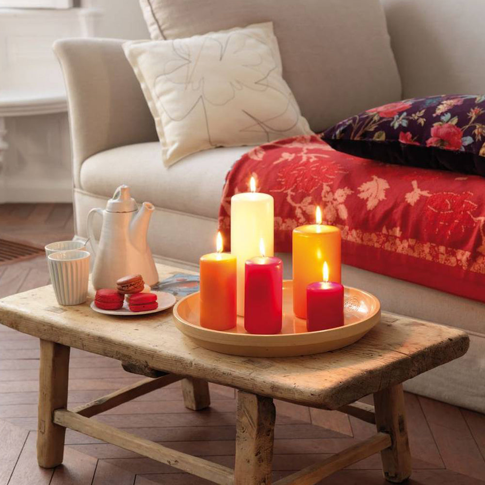 Vela Pilar 60x40mm Pack.4 Vermelha 7h