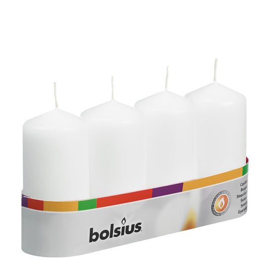 Vela Pilar 100x48mm Pack.4 Branca 20h