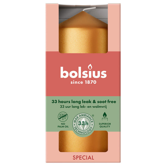 Vela Pilar 120x58mm Dourado Metalizado 33h