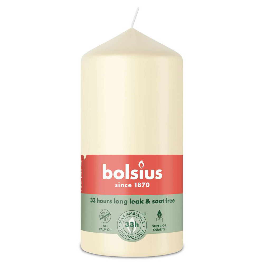 Vela Pilar 120x58mm Pérola Suave 33h