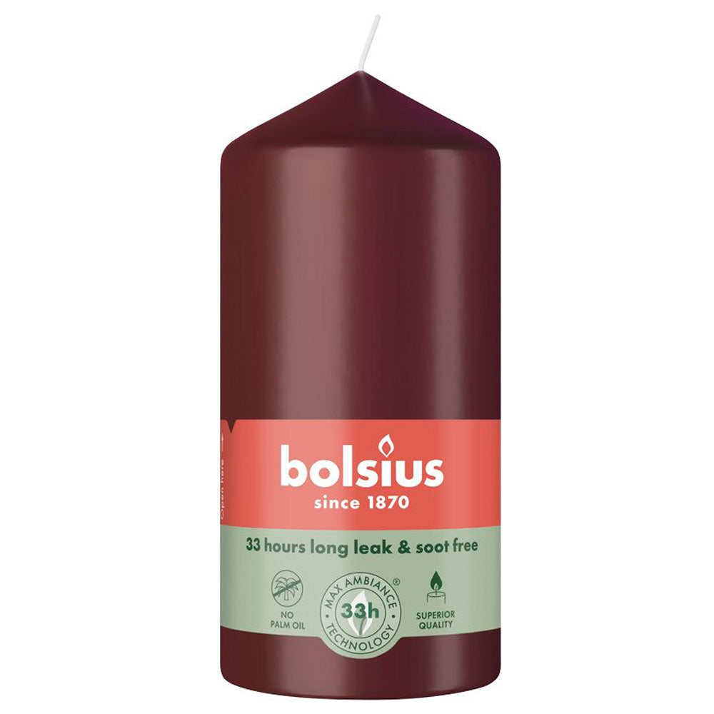 Vela Pilar 120x58mm Vermelho Veludo 33h