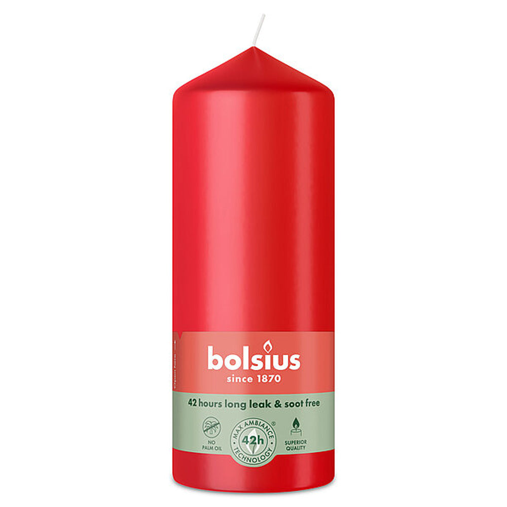 Vela Pilar 150x58mm Vermelho Delicado 42h