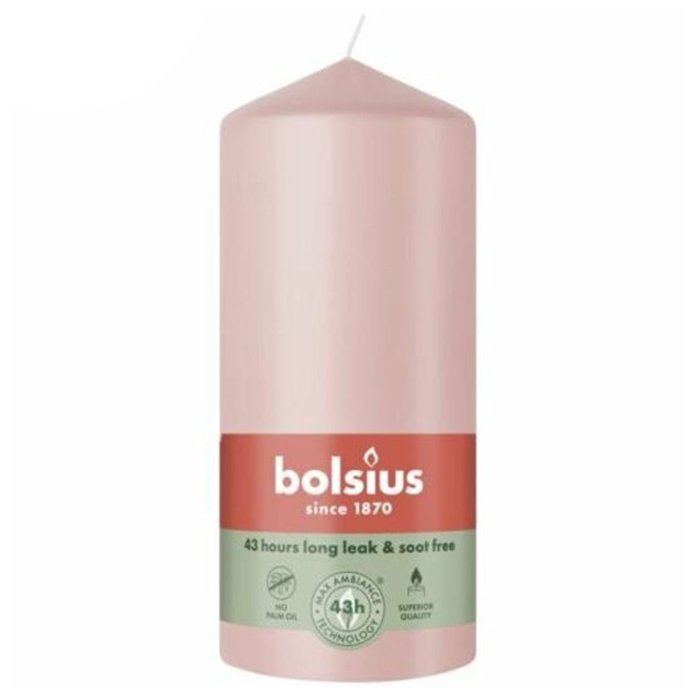 Vela Pilar 130x68mm Rosa Nublado 43h