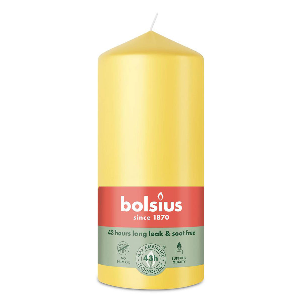 Vela Pilar 130x68mm Amarelo Sol 43h