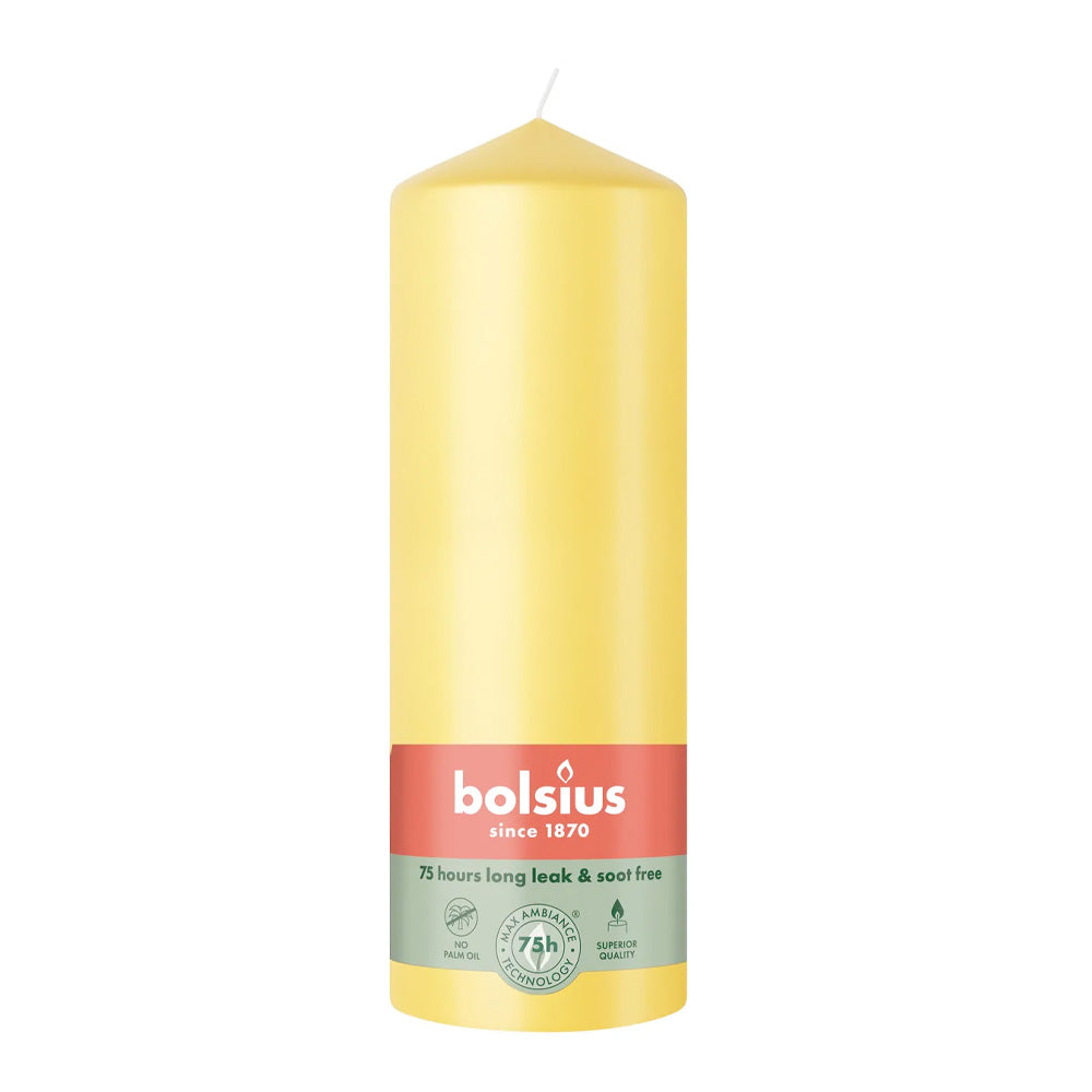 Vela Pilar 200x68mm Amarela Sol 75h
