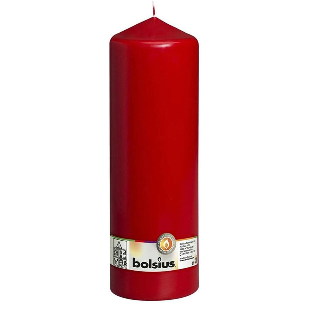 Vela Pilar 300x98mm vermelha 200h