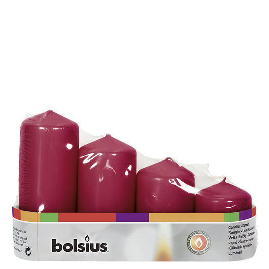 Vela Pilar 60/80/100/120mm Pack.4 Bordeaux 7,5h