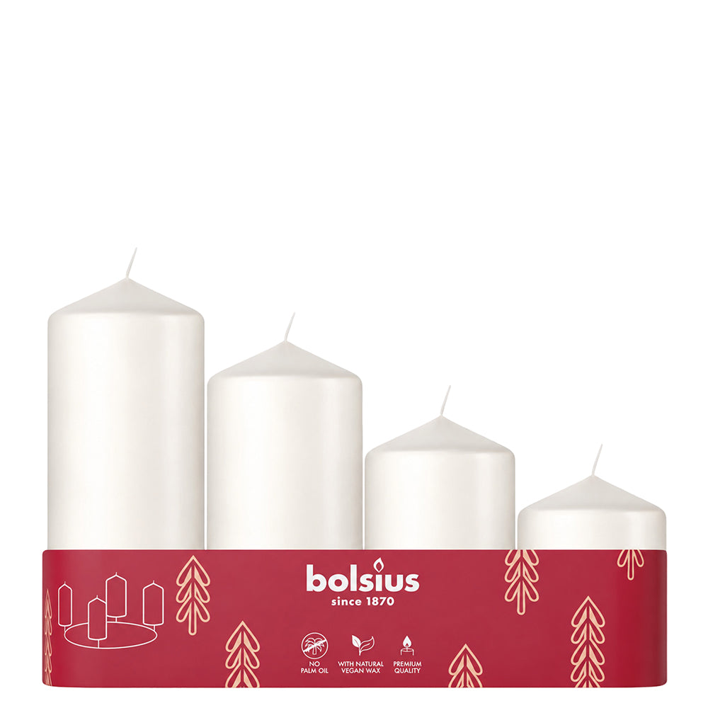 Vela Pilar Branca Nuvem 60/80/100/120mm Pack.4 7,5h