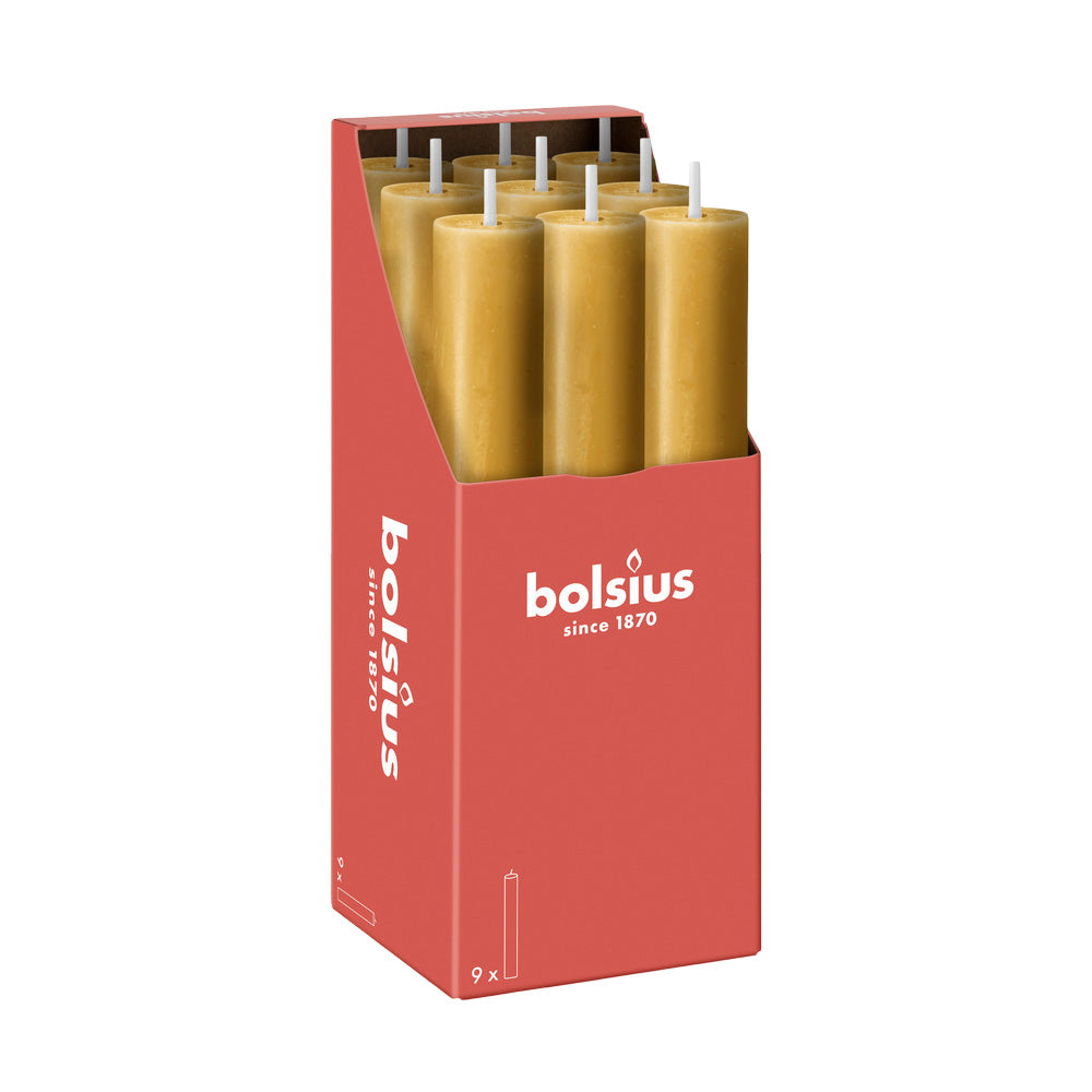 Vela Cónica Rústica XL 230x30mm Pack.9 Beje 15h