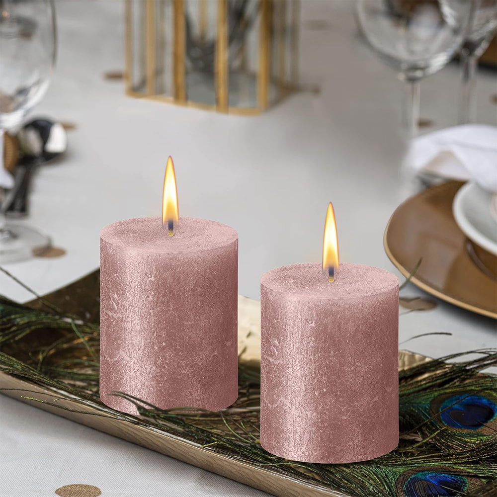Vela Pilar Shimmer 130x68mm Rosa 60h