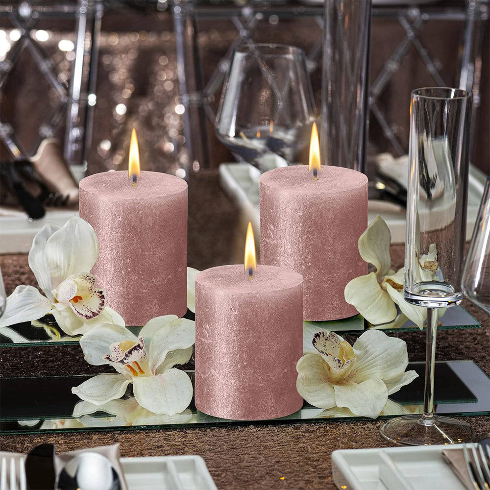 Vela Pilar Shimmer 130x68mm Rosa 60h
