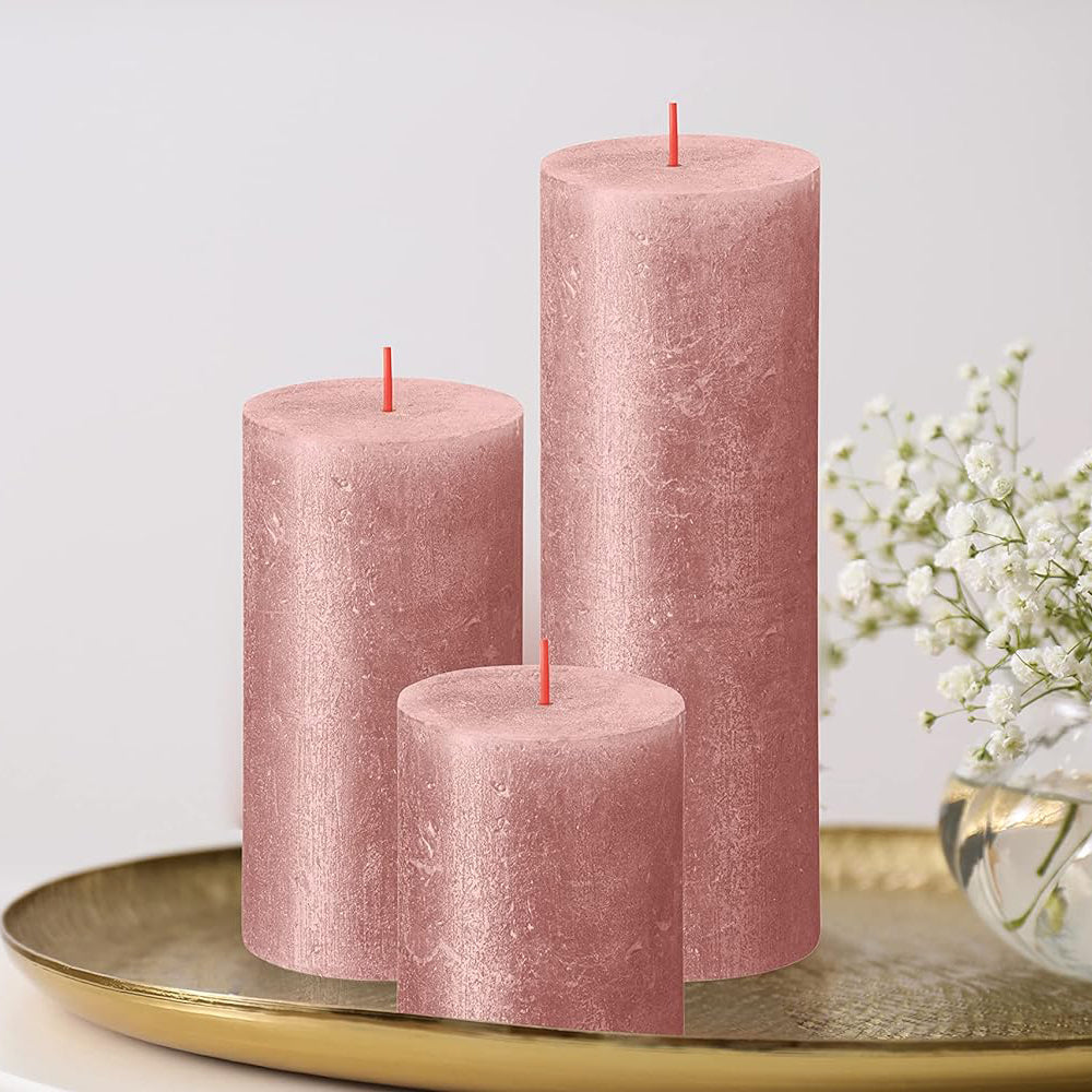 Vela Pilar Shimmer 190x68mm Rosa 85h