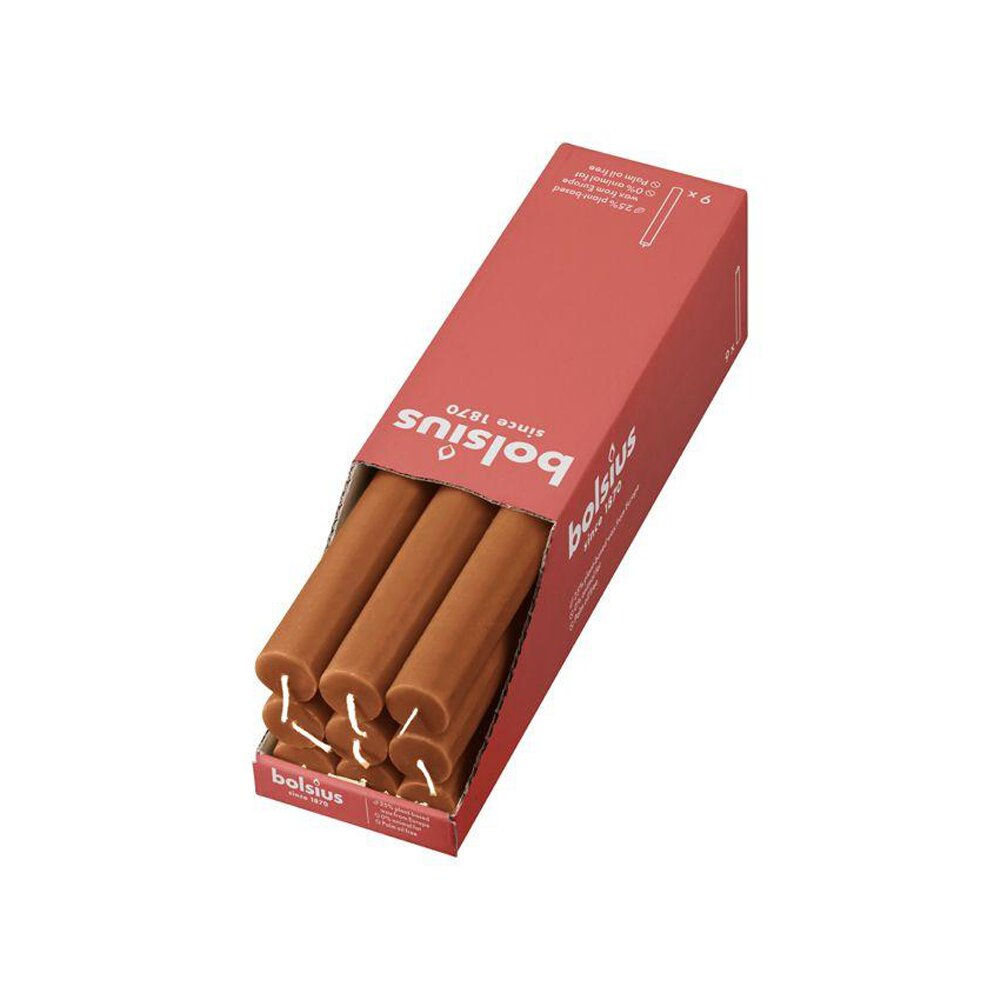 Vela Cónica Rústica 270x23mm Pack.9 Castanha 13h