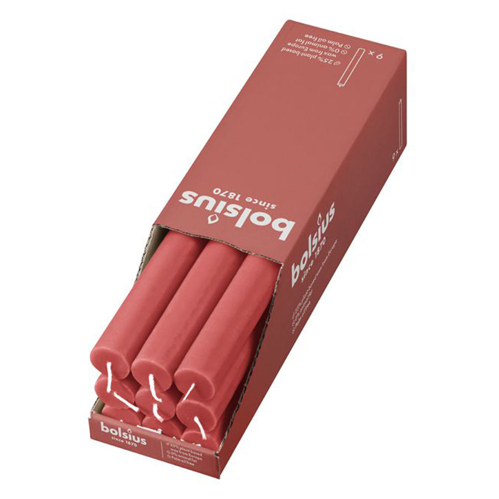 Vela Cónica Rústica 270x23mm Pack.9 Flor Rosa 13h