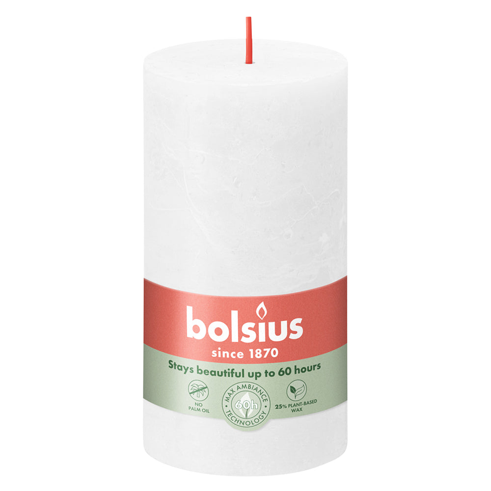 Vela Pilar Rústica 130x68mm Branco Suave 60h