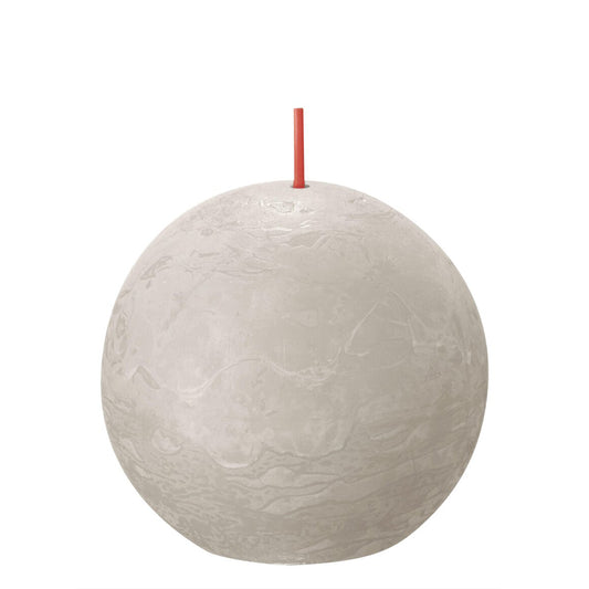 Vela Bola Rústica 76mm Cinza Claro 25h