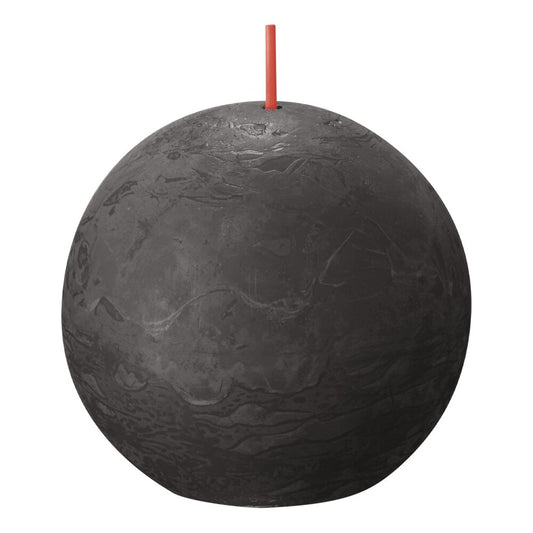 Vela Bola Rústica 76mm Cinza Escuro 25h