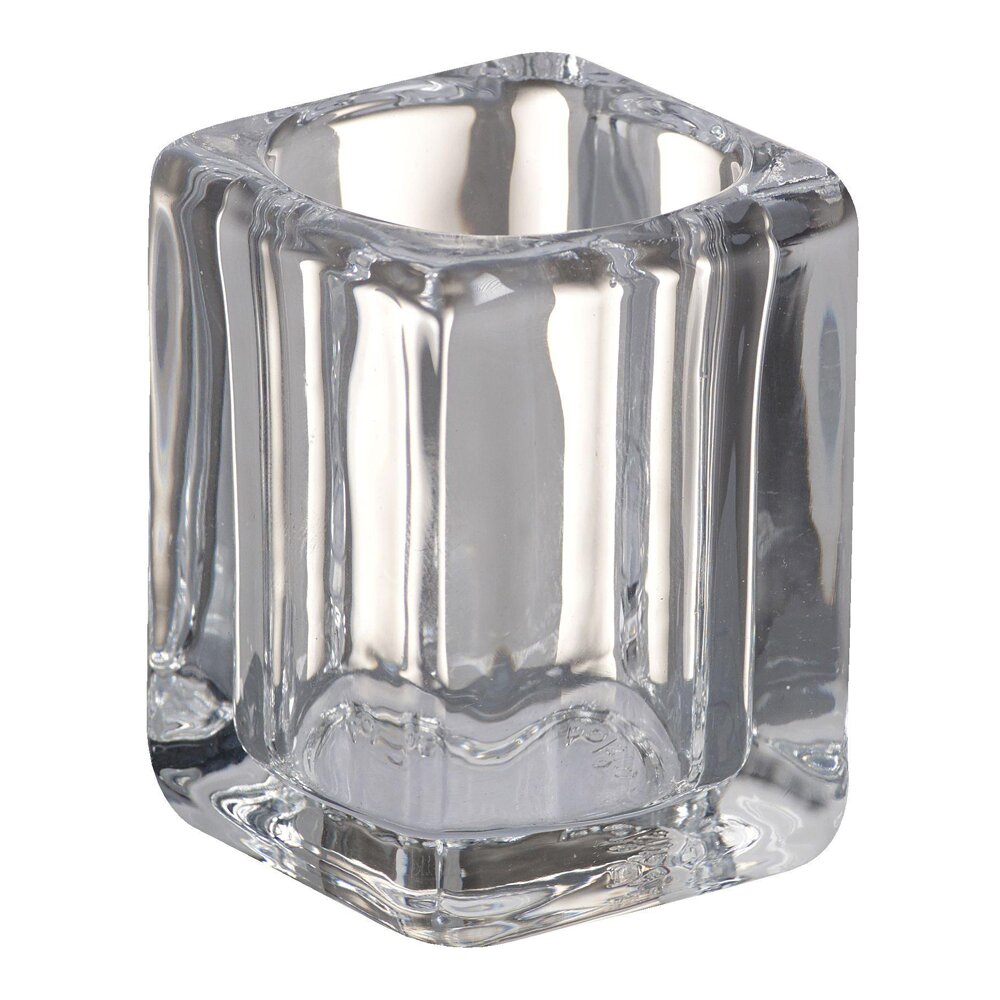 Porta Velas Vidro Tealight 76x55mm Transparente