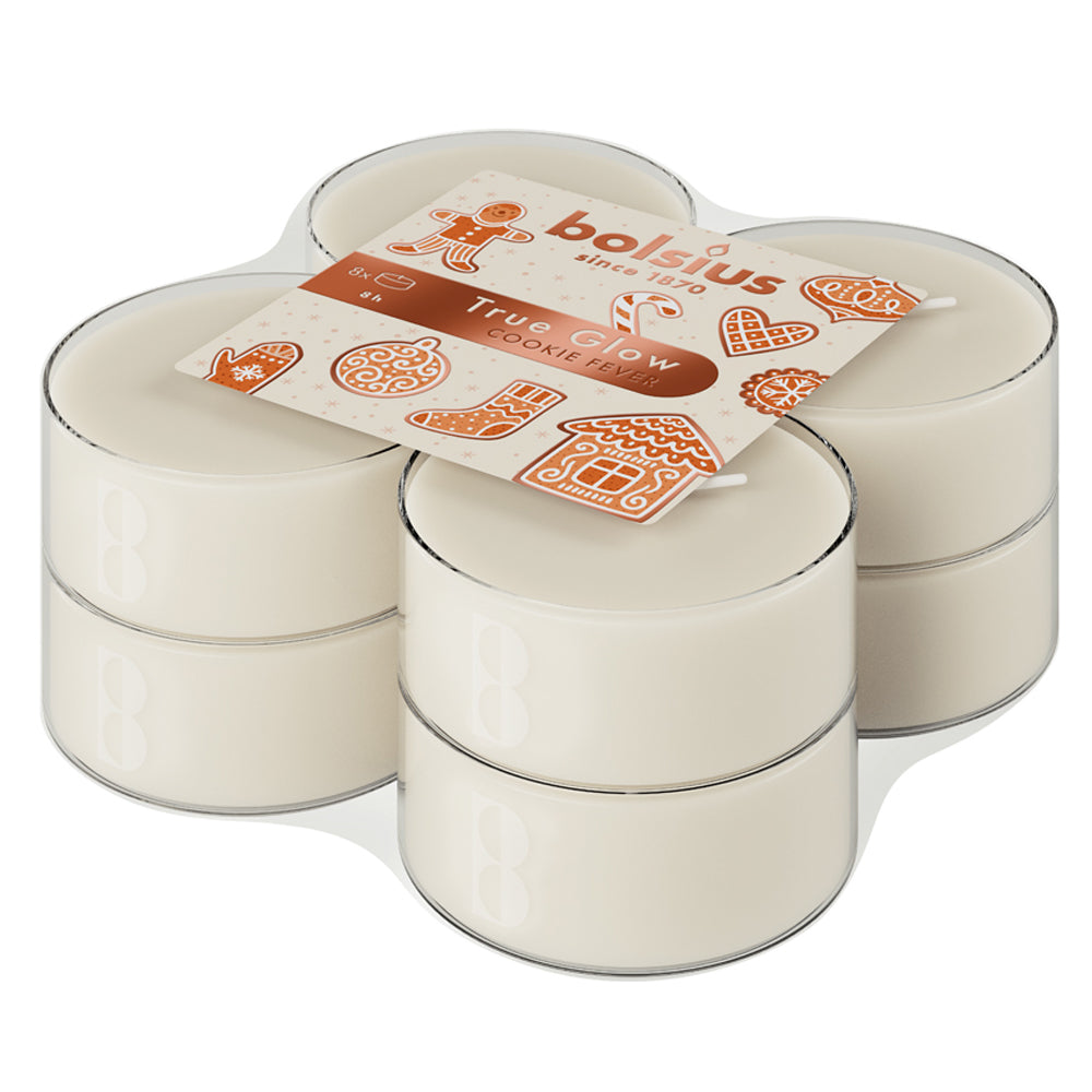 Vela Maxi Tealight Aromático Pack.8 Avelã e Marfim 8h