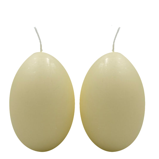 Vela Ovo 90x60mm Marfim Pack.2
