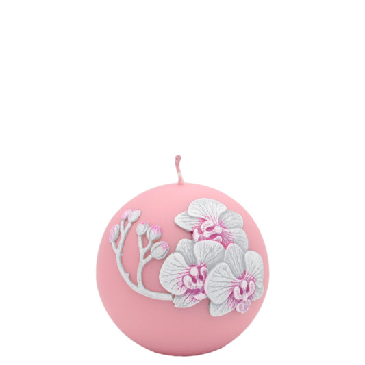 Vela Bola Orchid Velvet 80mm Rosa