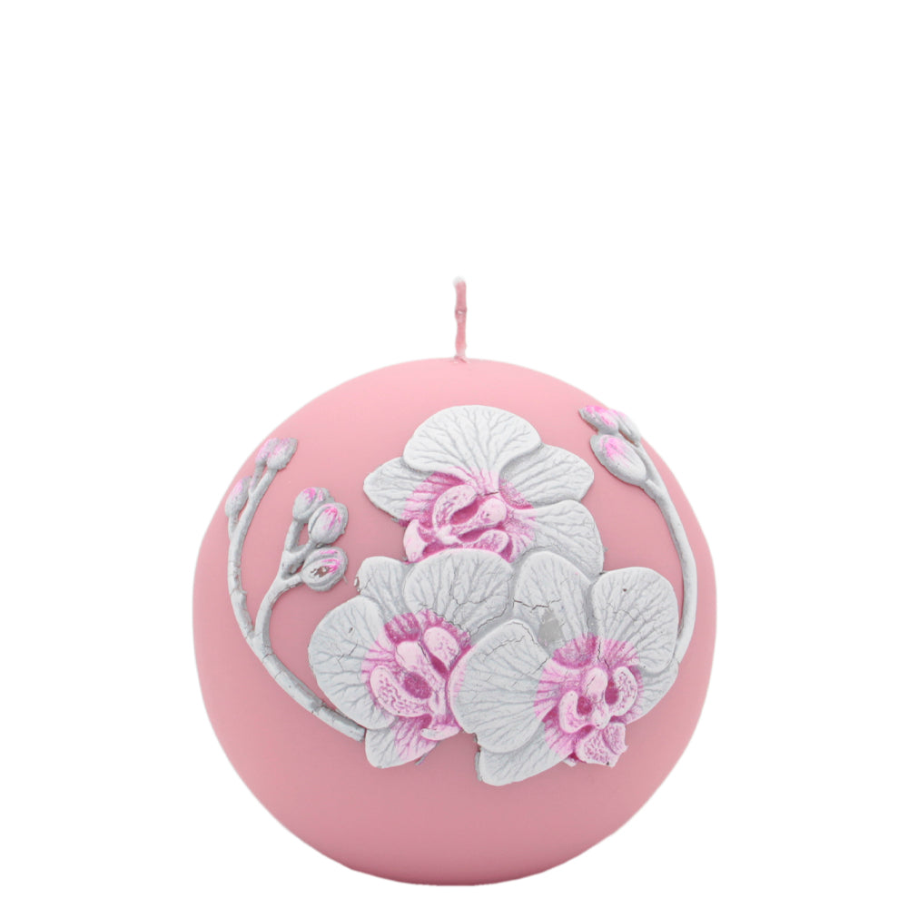 Vela Bola Orchid Velvet 100mm Rosa