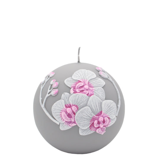 Vela Bola Orchid Velvet 100mm Cinza