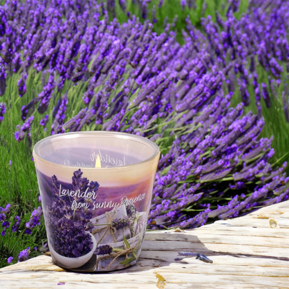 Vela Copo Aromático Campos de Lavanda 30h