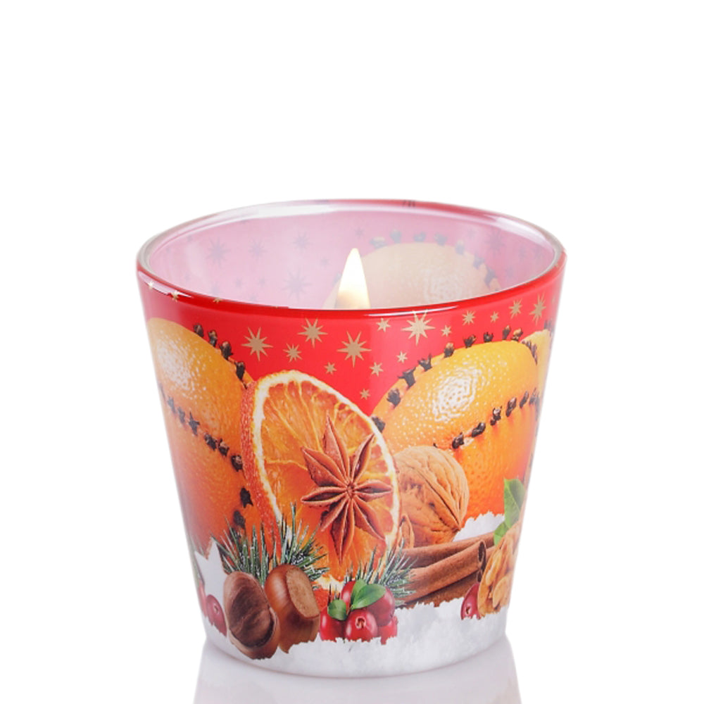 Vela Copo Aromático Laranja Natal