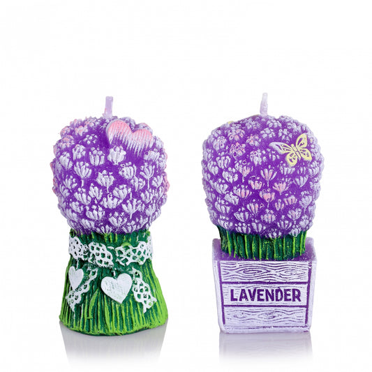 Vela Figura Lavender Bouquet 75mm