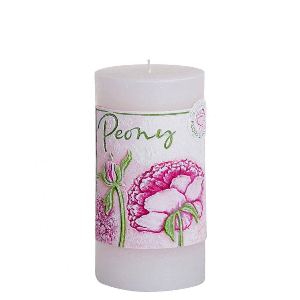 Vela Pilar Aromática Peony 70x140mm Branca