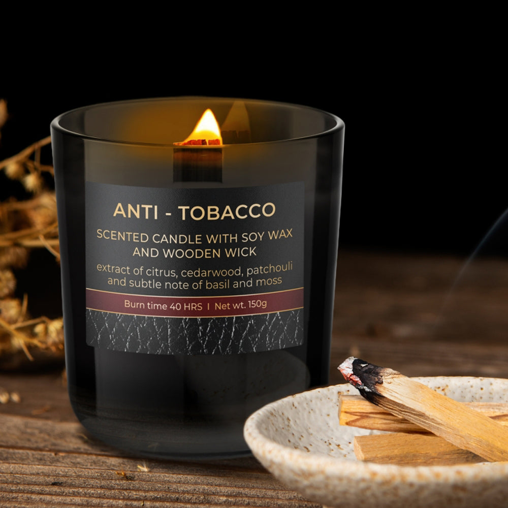 Vela Copo Aromático Anti-Tabaco 40 h