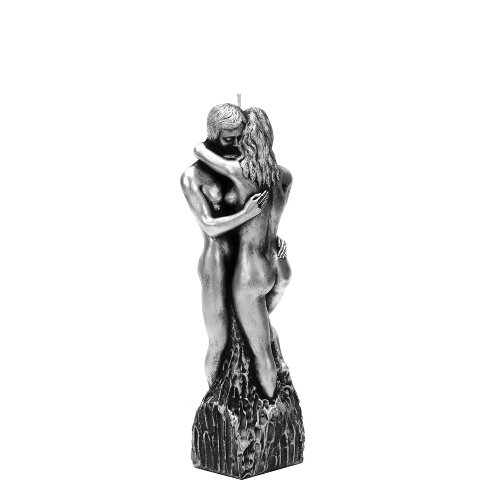 Vela Figura Casal 250mm Prateada