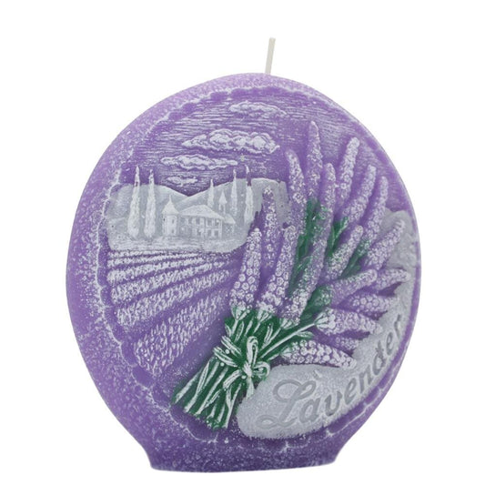 Vela Disco Lavanda 130mm 44 h