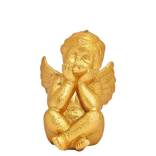 Vela Figura Anjo Dourado 14 cm