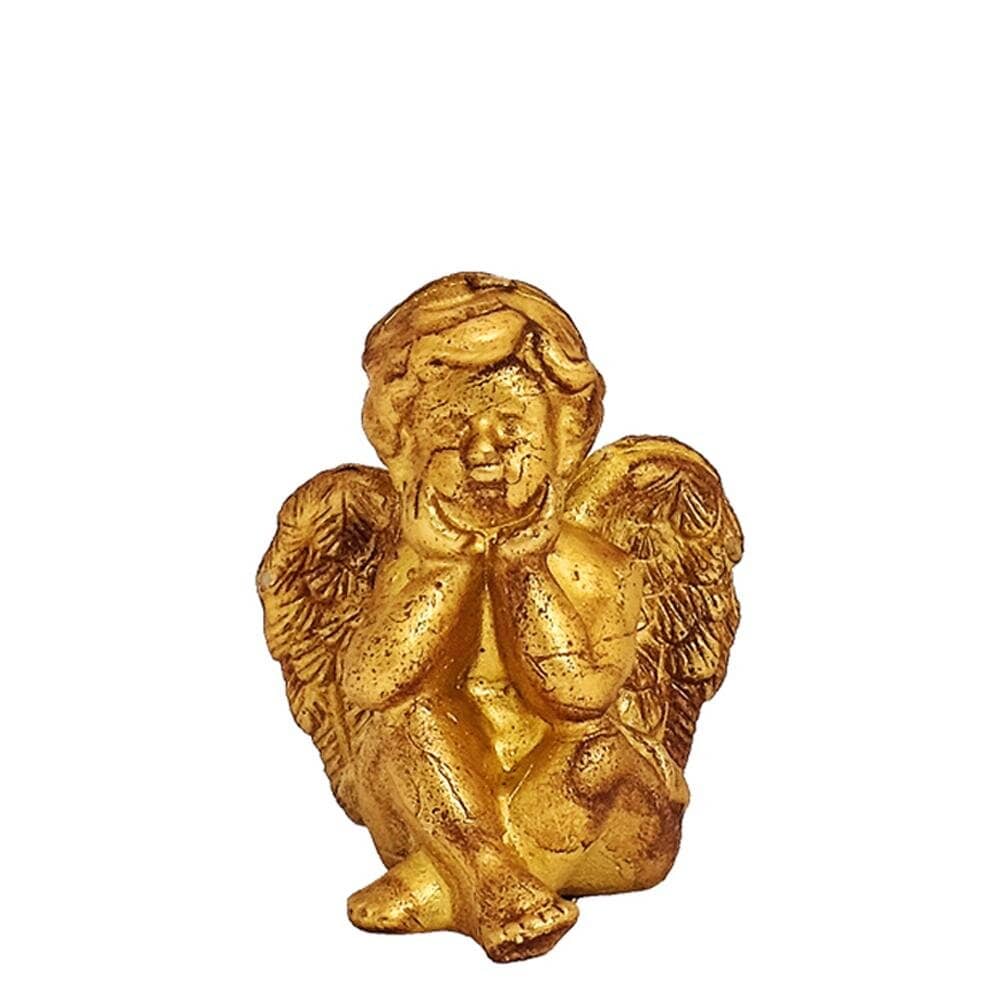 Vela Figura Anjo Pequeno Dourado