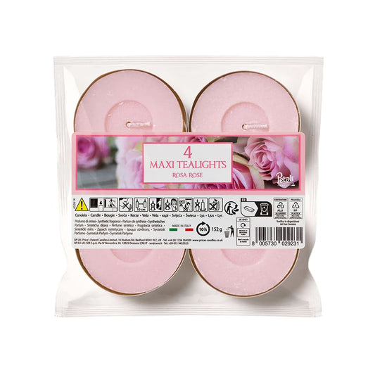 Vela Maxi Tealight Aromático Pack.4 Rosa 10h