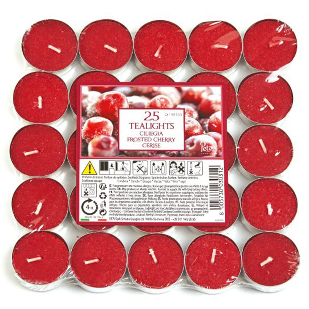 Vela Tealight Aromático Pack.25 Cerejas Congeladas 4h