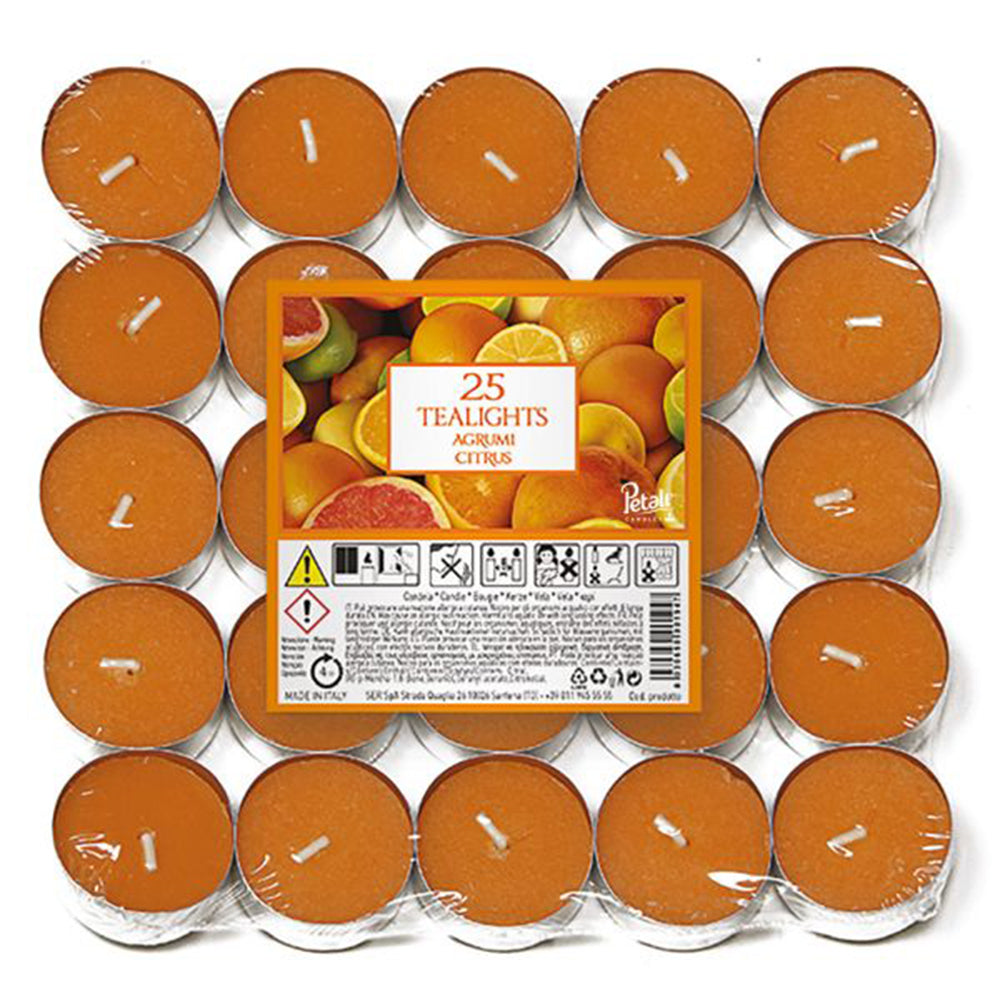 Vela Tealight Aromático Pack.25 Citrinos 4h